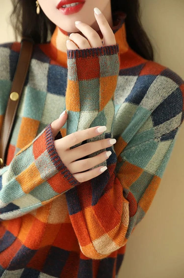 LP | Elegante maglione dolcevita con stampa