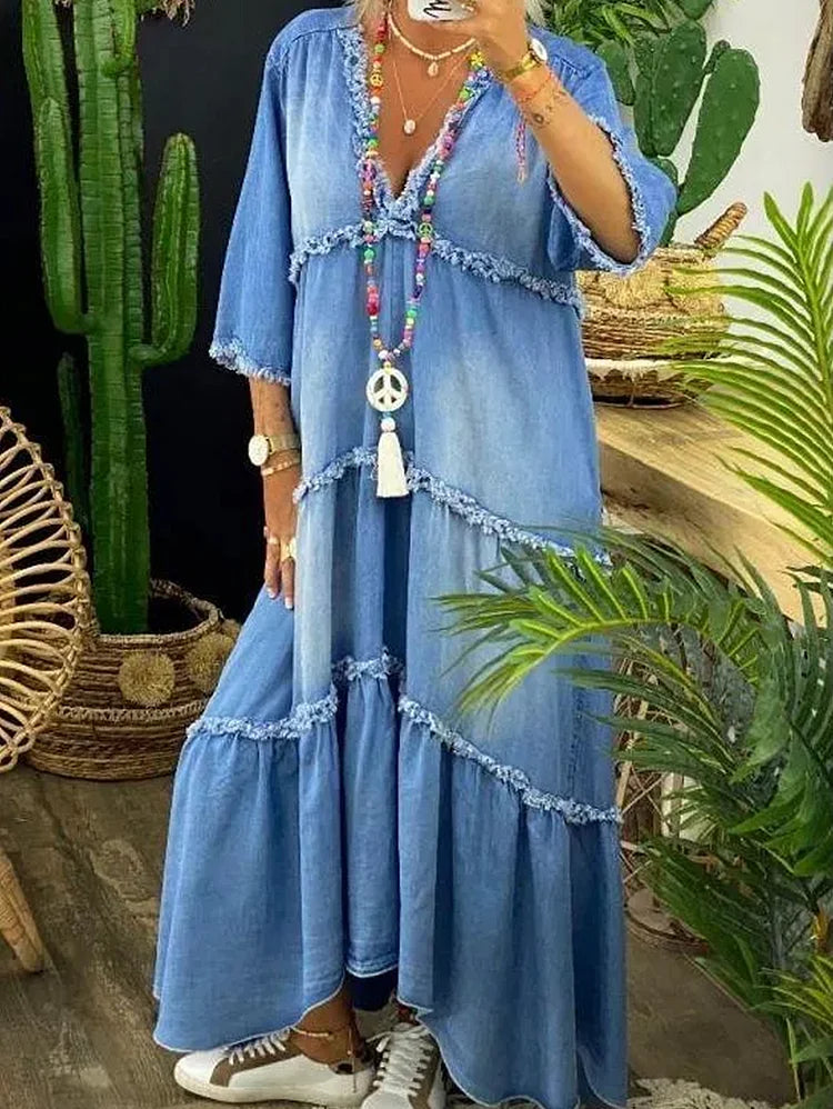 LP | Maxi abito con scollo a V