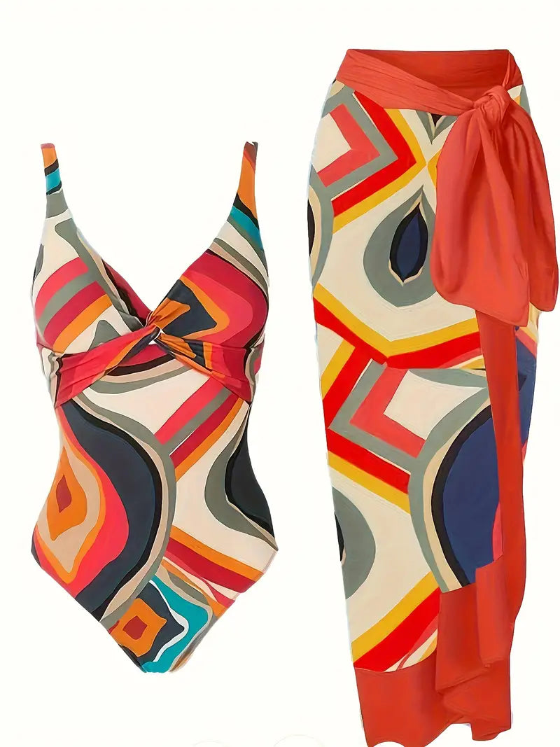 LP | Costume da bagno sexy con motivo tropicale