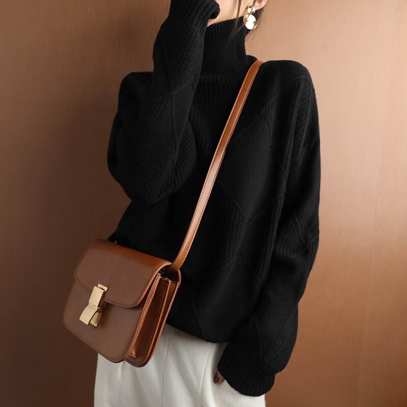 LP | Elegante maglione in cashmere a collo alto