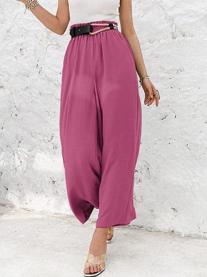 LP | Pantaloni con arricciatura ed elastico a vita alta