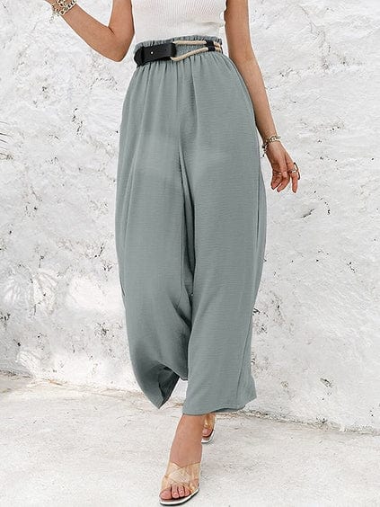 LP | Pantaloni con arricciatura ed elastico a vita alta