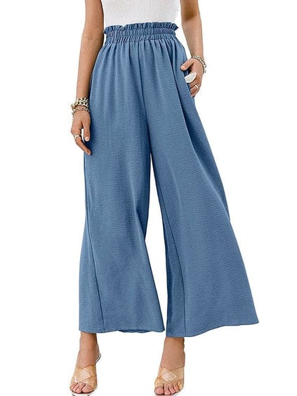 LP | Pantaloni con arricciatura ed elastico a vita alta