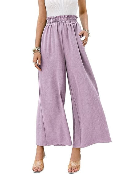LP | Pantaloni con arricciatura ed elastico a vita alta