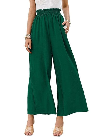 LP | Pantaloni con arricciatura ed elastico a vita alta