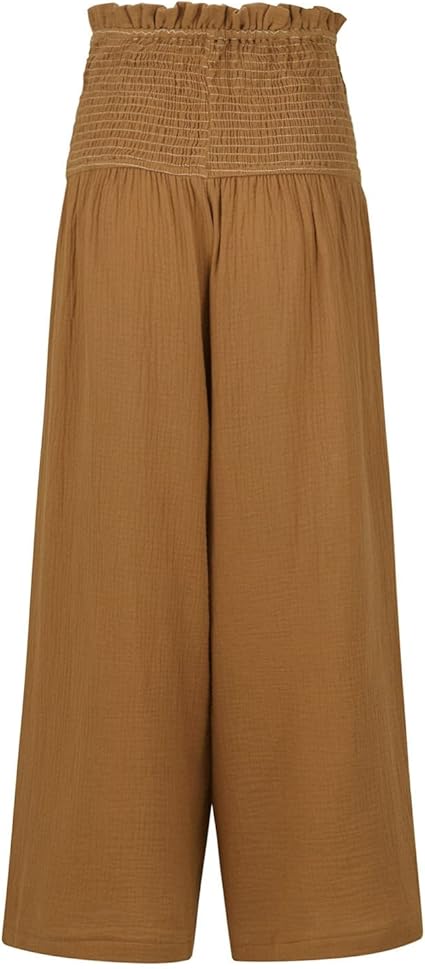 LP | Pantaloni con arricciatura ed elastico a vita alta