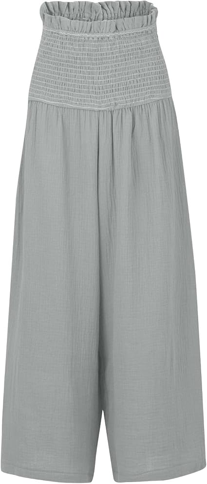 LP | Pantaloni con arricciatura ed elastico a vita alta