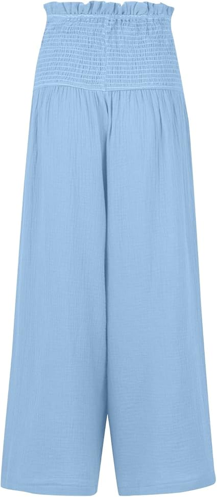 LP | Pantaloni con arricciatura ed elastico a vita alta