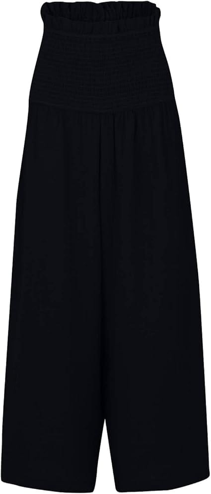 LP | Pantaloni con arricciatura ed elastico a vita alta