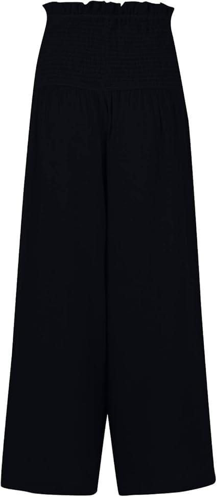 LP | Pantaloni con arricciatura ed elastico a vita alta