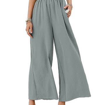 LP | Pantaloni con arricciatura ed elastico a vita alta