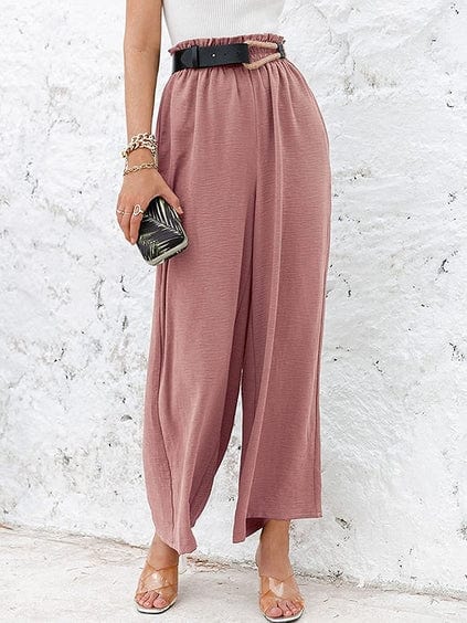 LP | Pantaloni con arricciatura ed elastico a vita alta