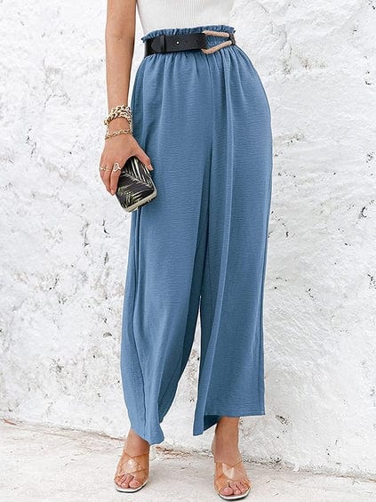 LP | Pantaloni con arricciatura ed elastico a vita alta