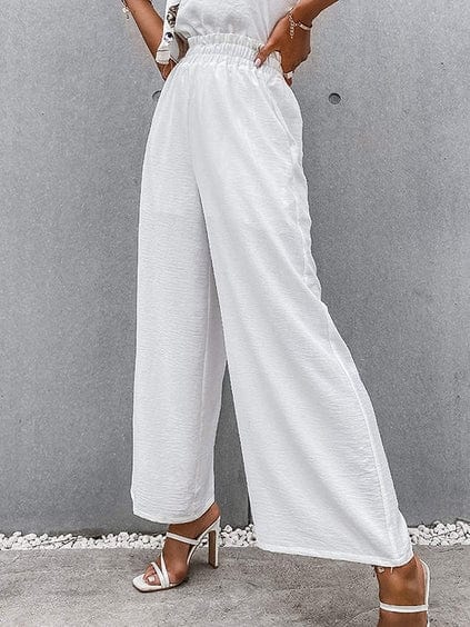 LP | Pantaloni con arricciatura ed elastico a vita alta