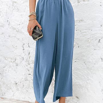 LP | Pantaloni con arricciatura ed elastico a vita alta
