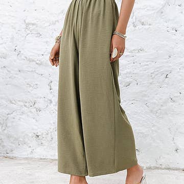 LP | Pantaloni con arricciatura ed elastico a vita alta