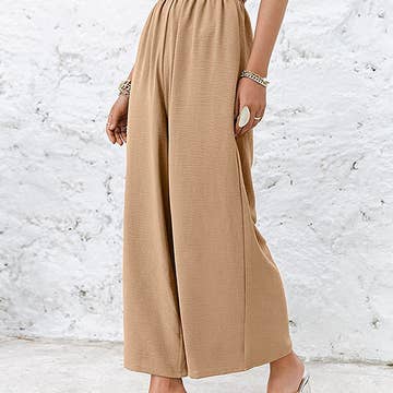 LP | Pantaloni con arricciatura ed elastico a vita alta