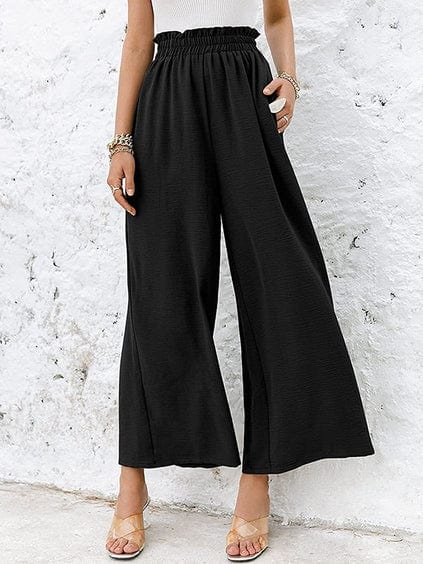 LP | Pantaloni con arricciatura ed elastico a vita alta