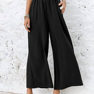 LP | Pantaloni con arricciatura ed elastico a vita alta