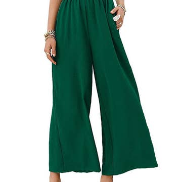 LP | Pantaloni con arricciatura ed elastico a vita alta