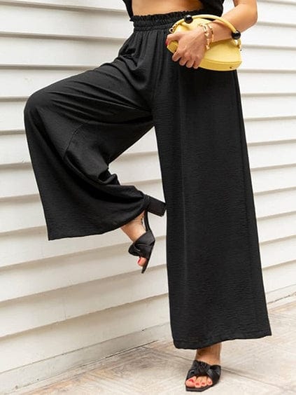 LP | Pantaloni con arricciatura ed elastico a vita alta