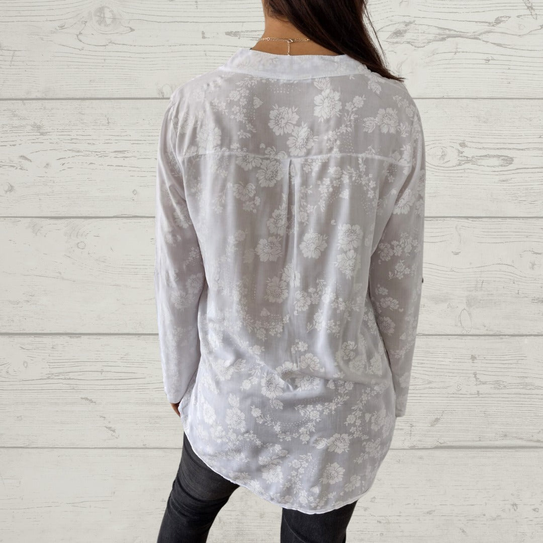 LP | Elegante top floreale a maniche lunghe