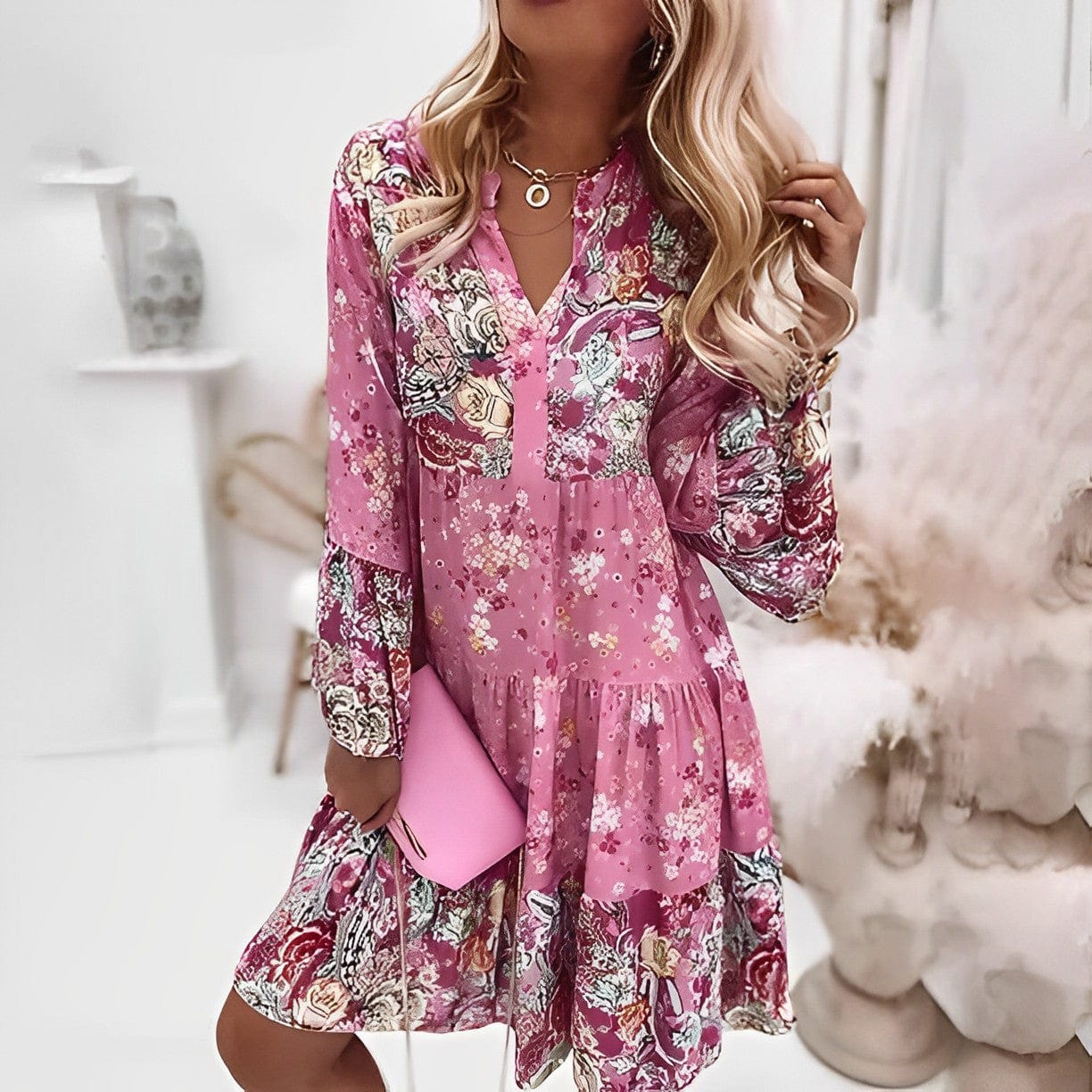 LP | Abito vintage con stampa a fiori