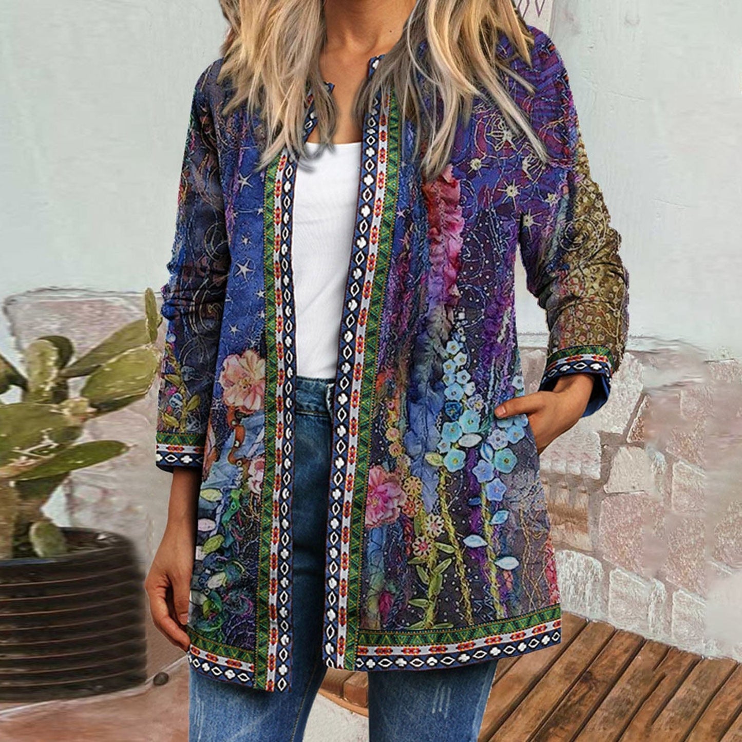 LP | Janssen - Cardigan elegante con stampa unica