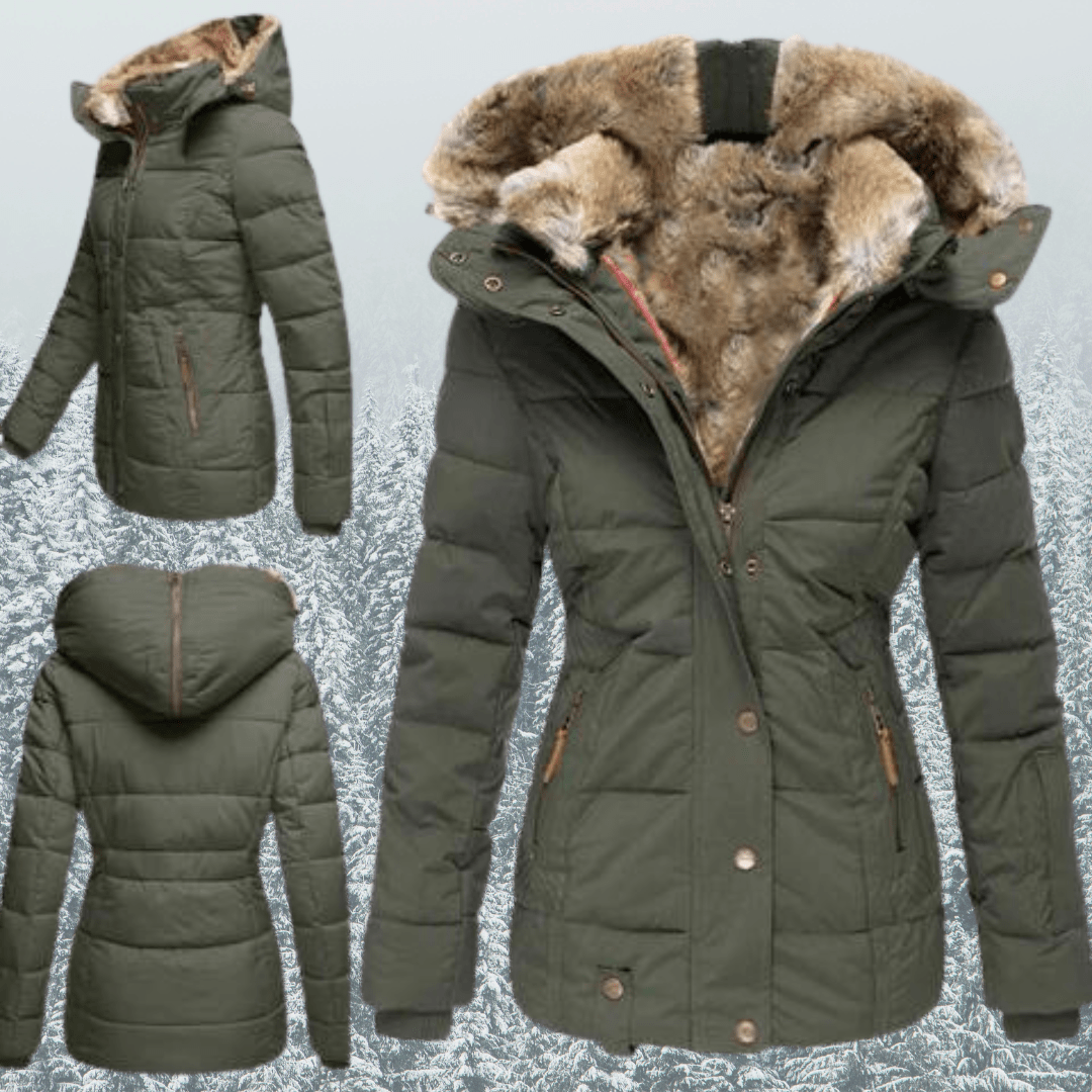 LP | Cappotto invernale alla moda con fodera in pelliccia per le donne