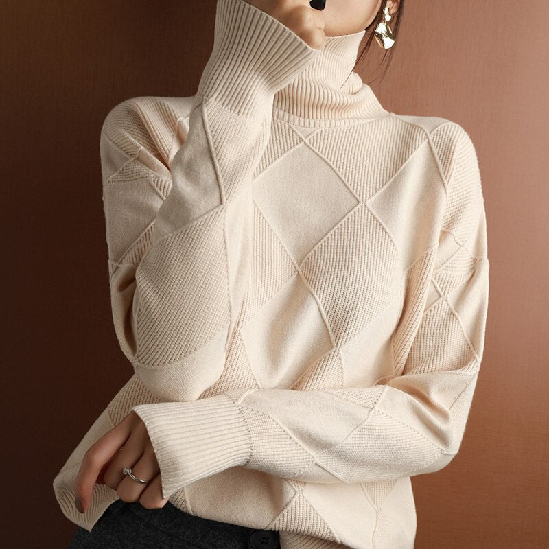 LP | Elegante maglione in cashmere a collo alto