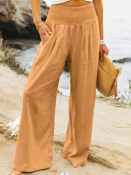 LP | Pantaloni a gamba larga e vita alta