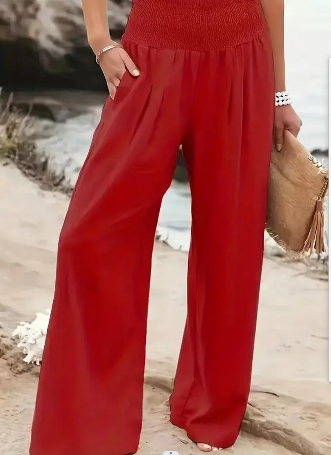 LP | Pantaloni a gamba larga e vita alta