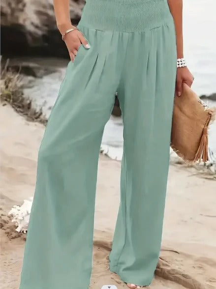 LP | Pantaloni a gamba larga e vita alta