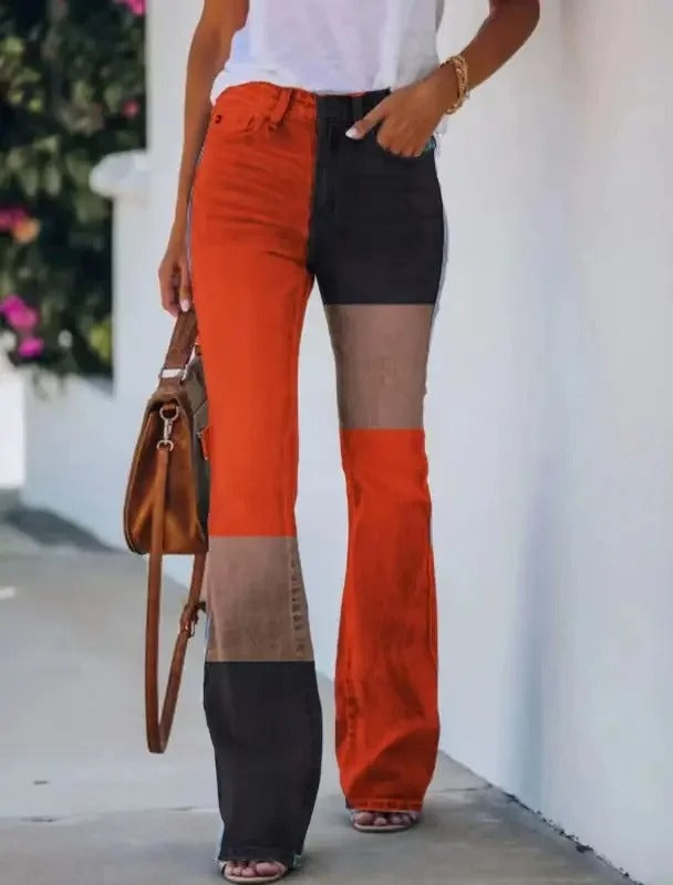 LP | Pantaloni stampati a vita alta