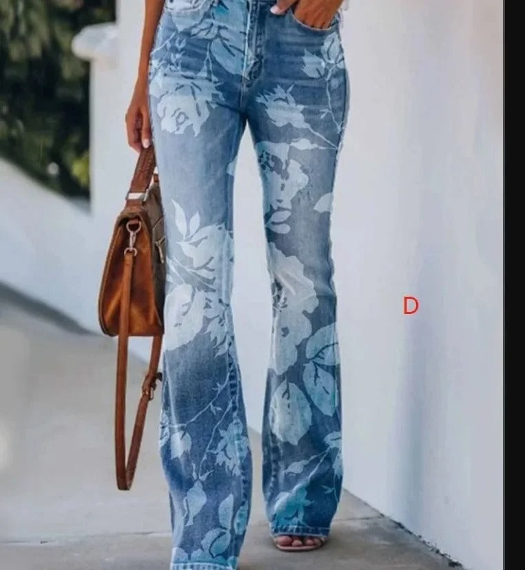 LP | Pantaloni stampati a vita alta
