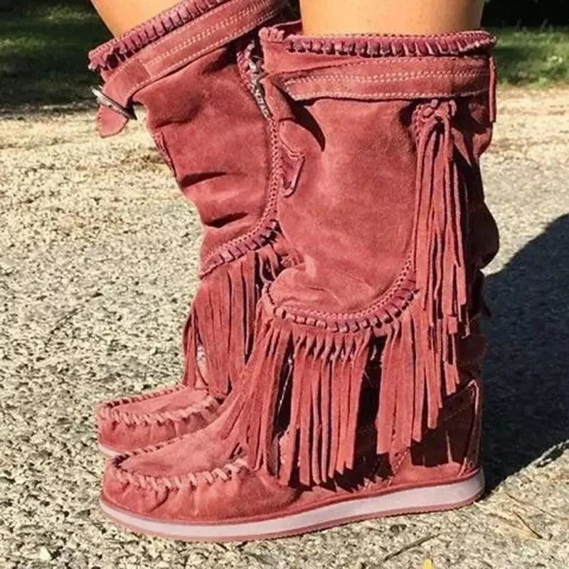 LP | Stivali western con frange boho