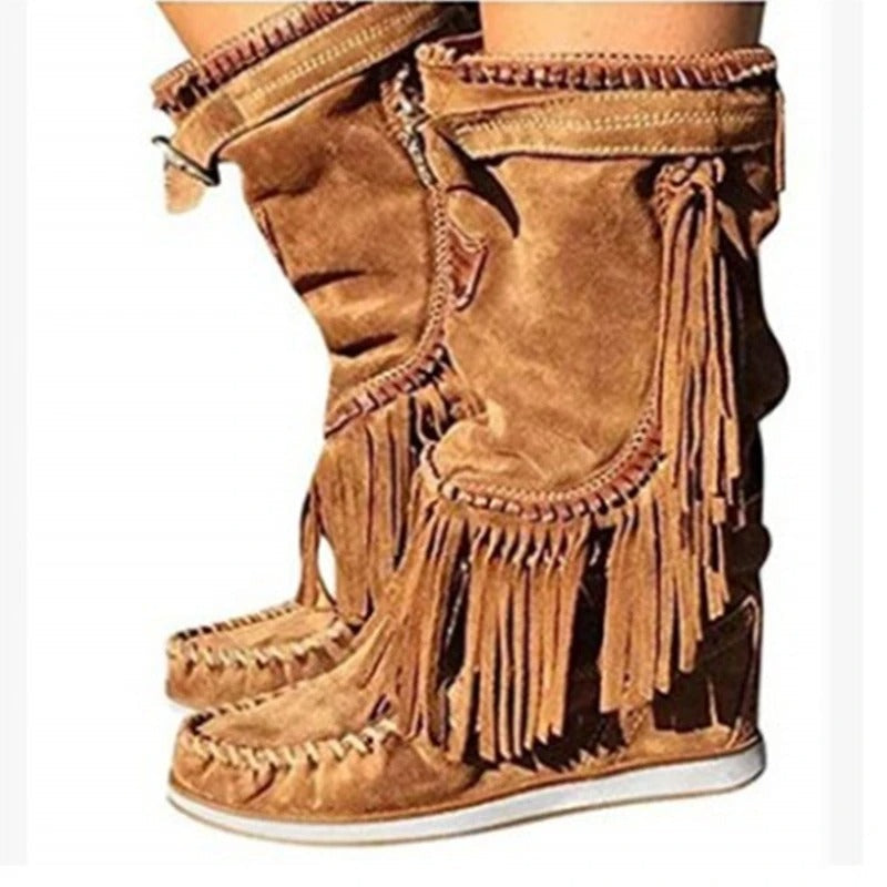 LP | Stivali western con frange boho