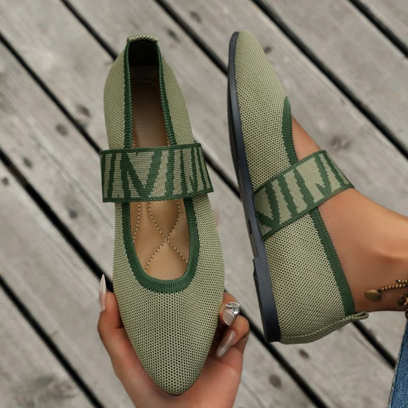 LP | Eleganti ballerine affusolate con cinturino a scacchiera