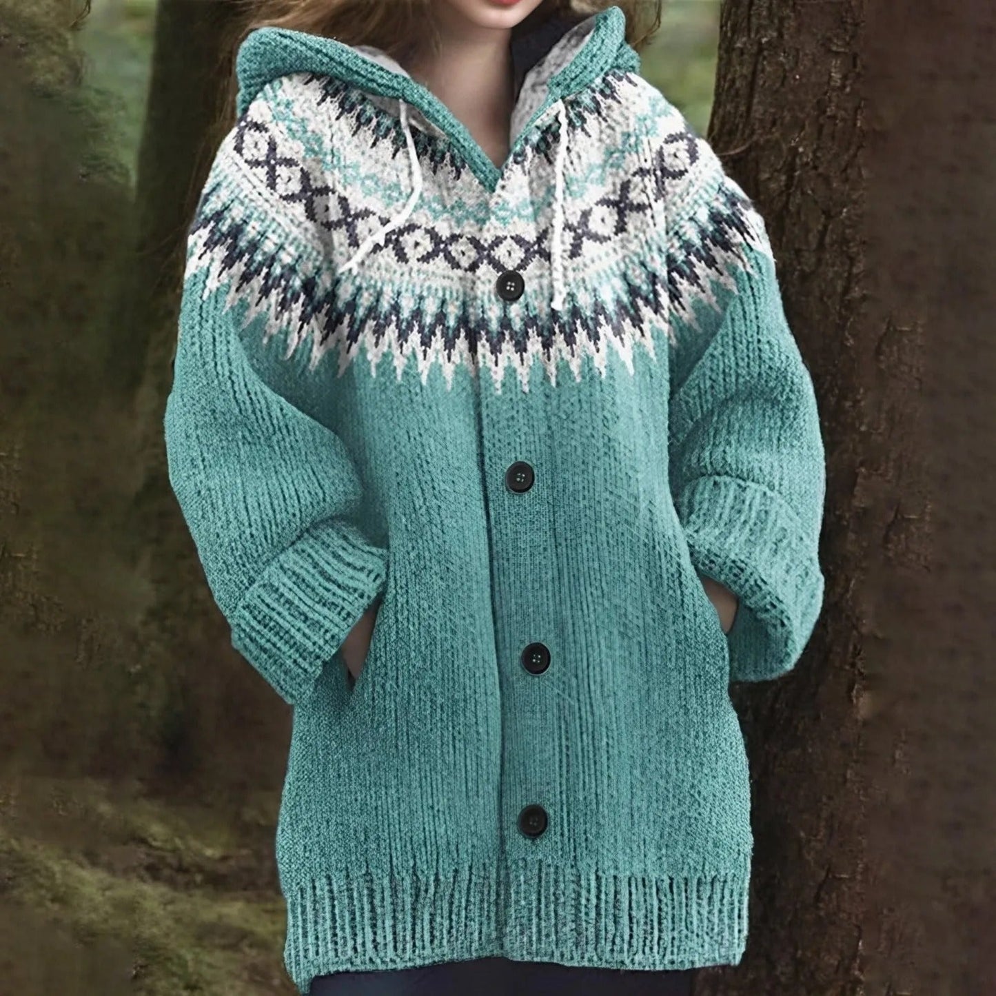 LP | Cardigan da donna vintage in jacquard