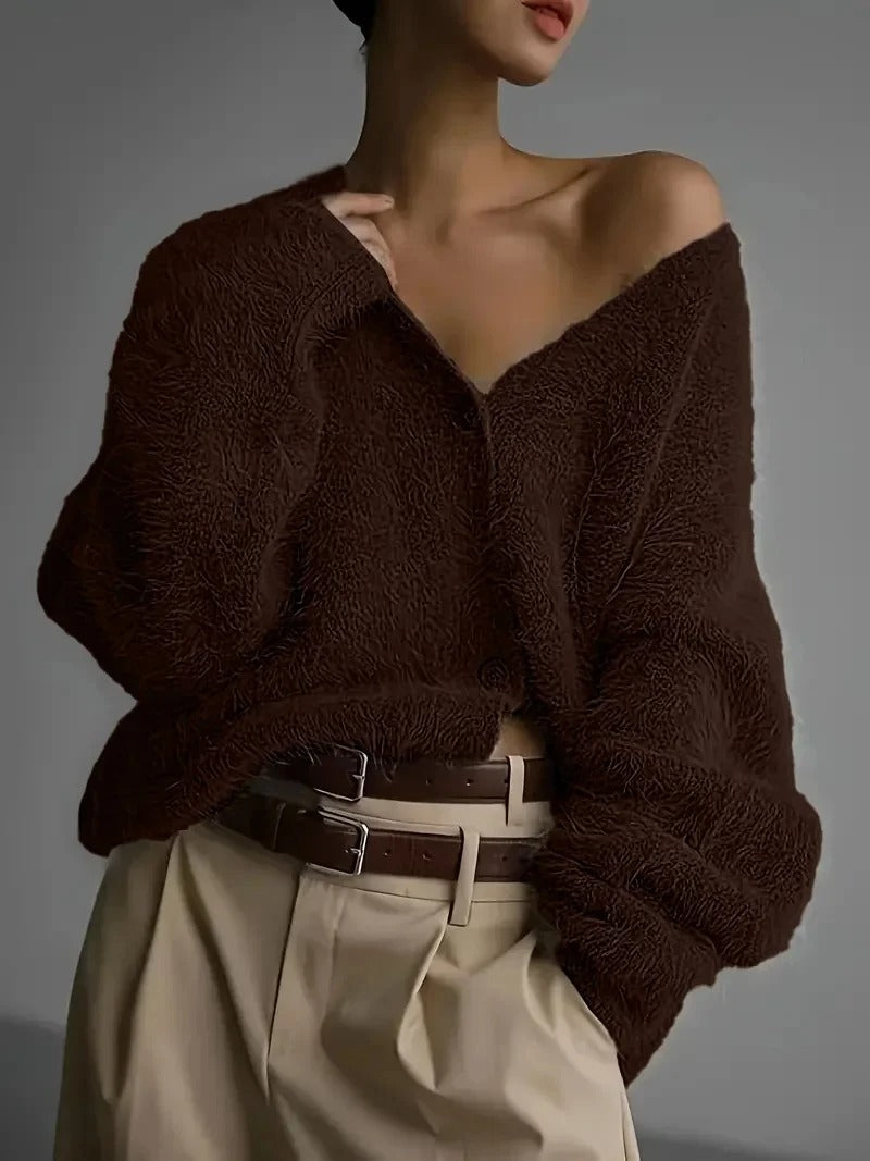 LP | Vaporoso cardigan off-the-shoulder