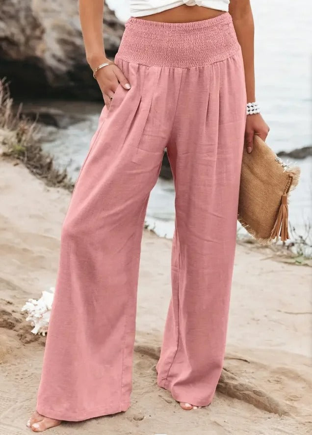 LP | Pantaloni a gamba larga e vita alta