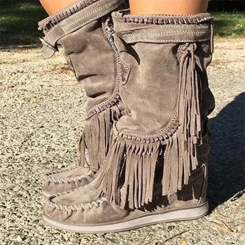 LP | Stivali western con frange boho