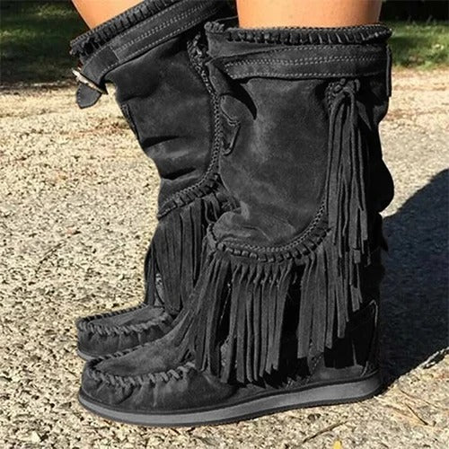 LP | Stivali western con frange boho
