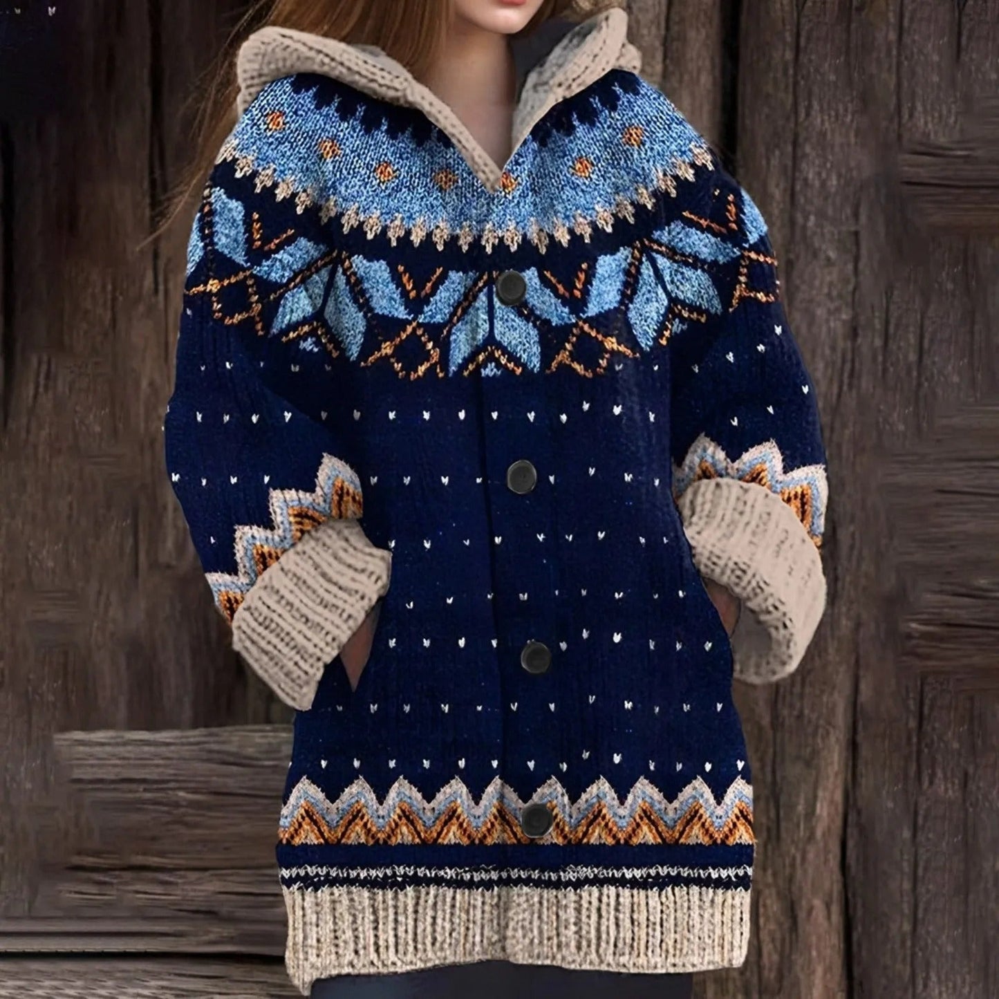 LP | Cardigan da donna vintage in jacquard