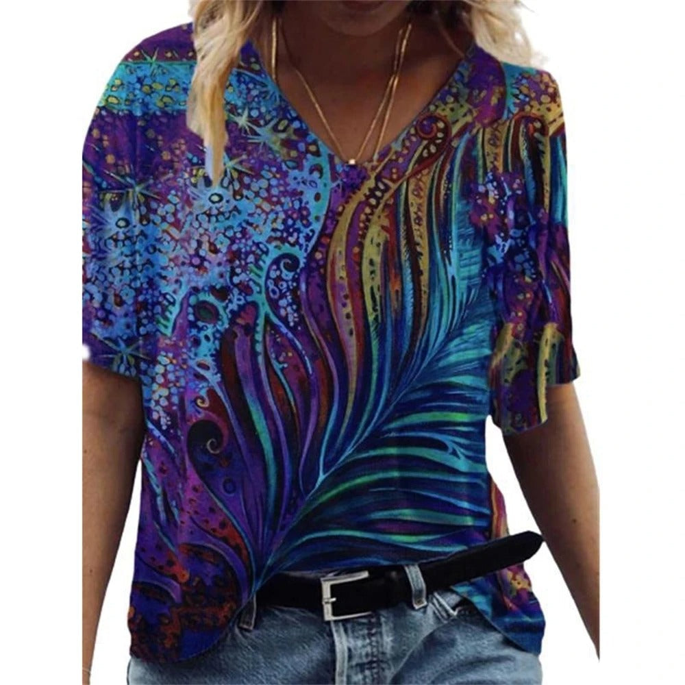 LP | Camicia con scollo a V in stile vintage