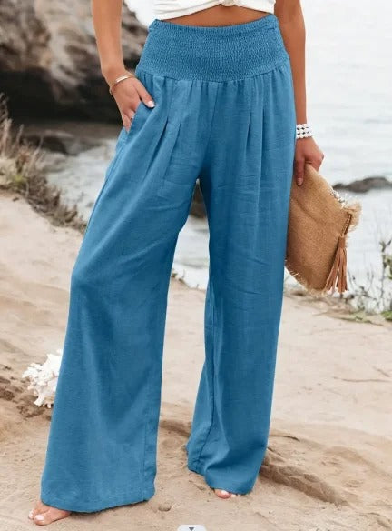 LP | Pantaloni a gamba larga e vita alta