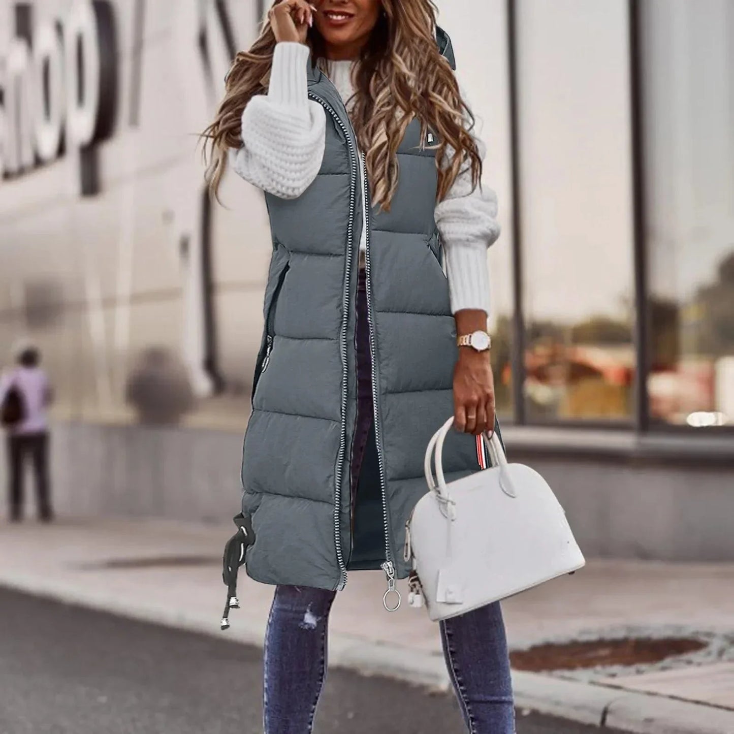 LP | Gilet imbottito con cappuccio
