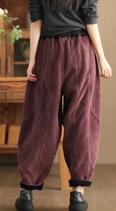 LP | Pantaloni di velluto a coste moda donna