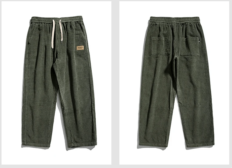 LP | Pantaloni di velluto a coste alla moda per uomo in stile vintage