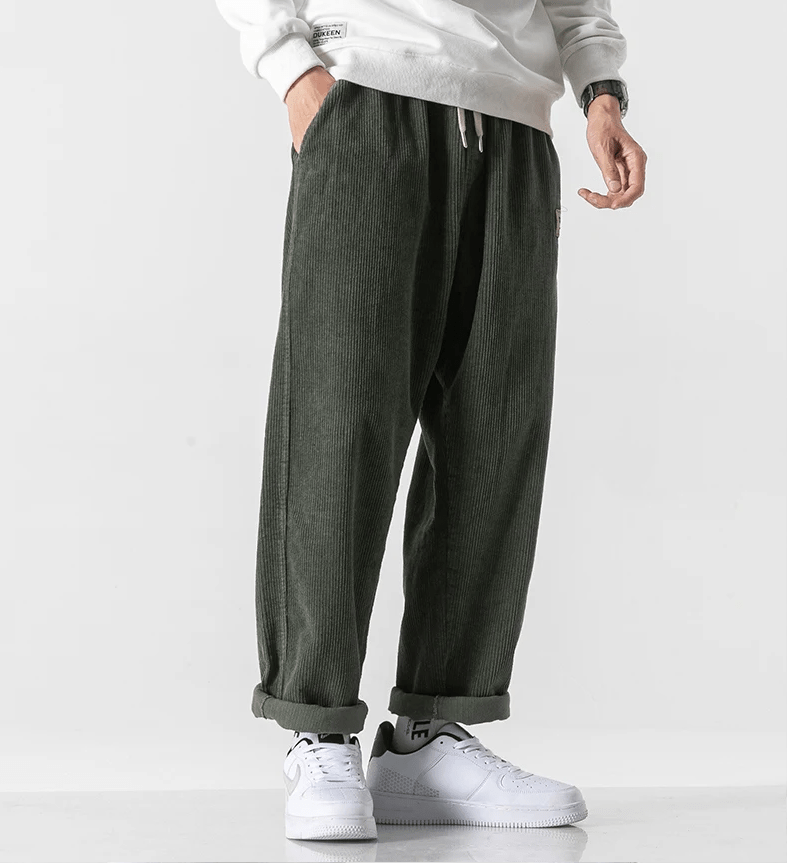 LP | Pantaloni di velluto a coste alla moda per uomo in stile vintage